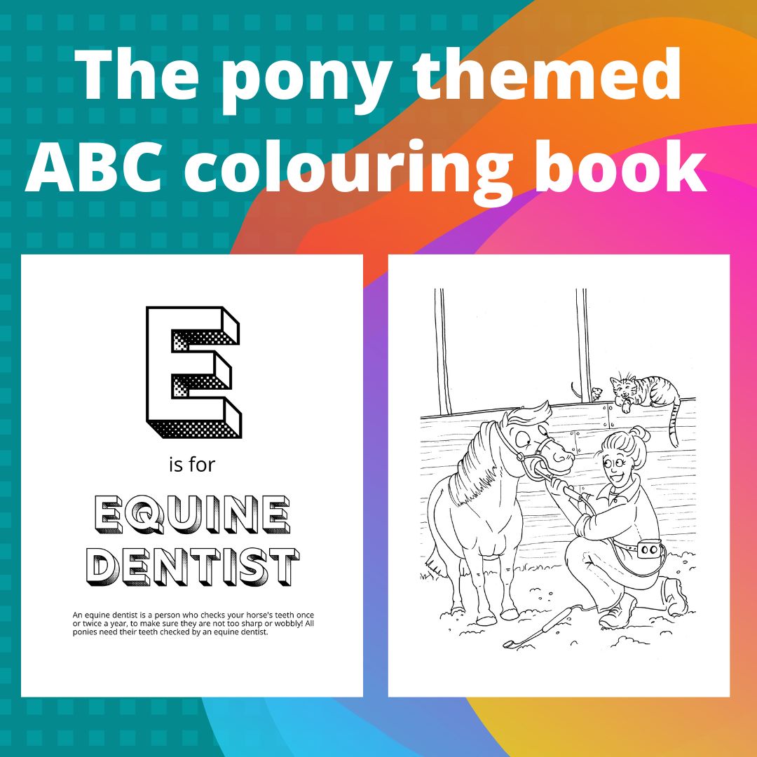 The educational ABC horse colouring book for kids | P is for Pony | UK EDITION