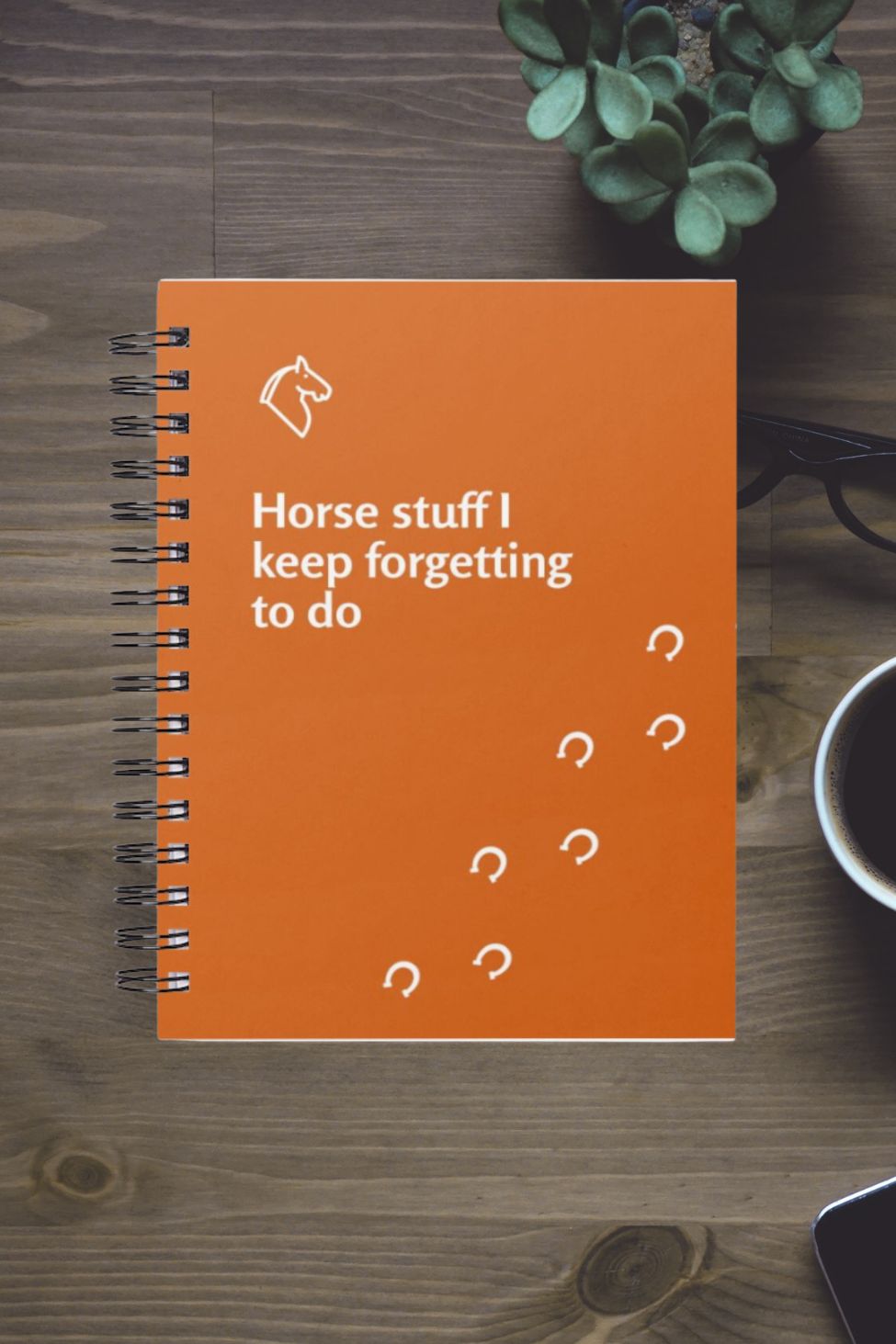 Horse stuff I keep forgetting to do - Spiral bound lined notebook