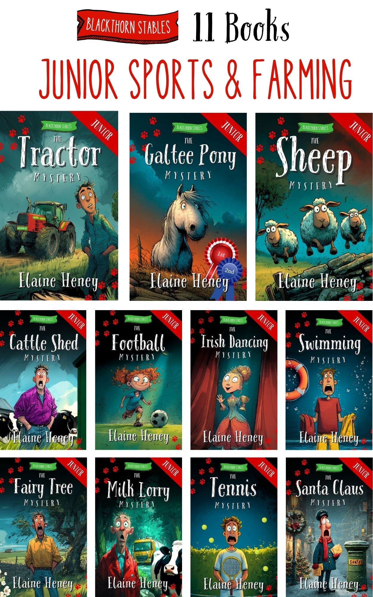 Blackthorn Stables Junior Sports - 11 Book Bundle - Junior Sports & Farming - AnPost