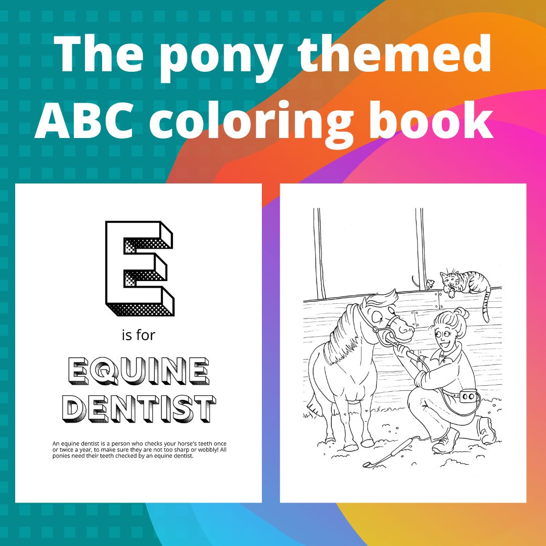The educational ABC horse coloring book for kids | P is for Pony | USA EDITION